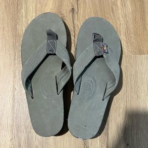 Rainbow leather sandals